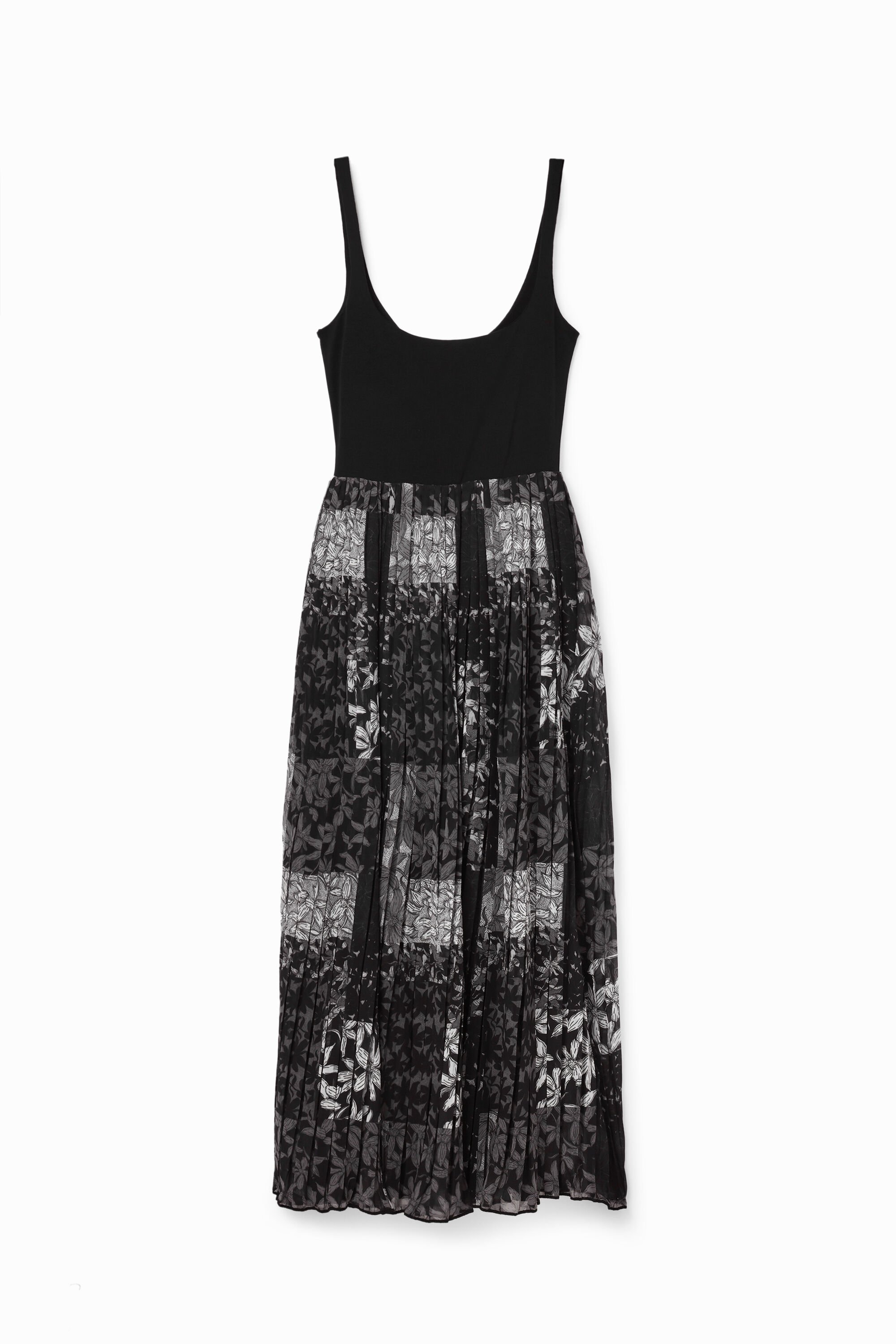 Robe midi combinée plissée - Desigual - Modalova