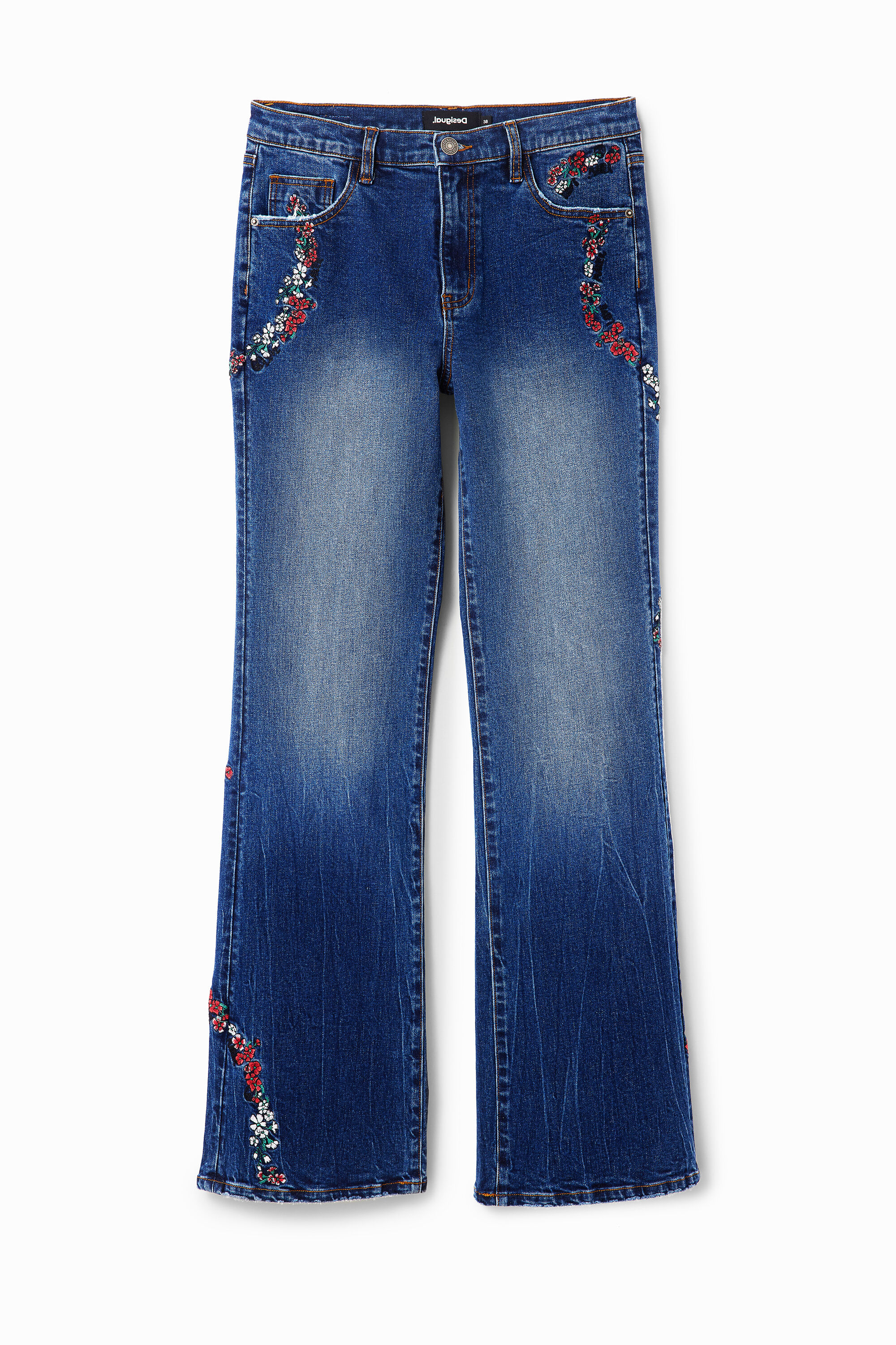 Flare Jeans Blumen