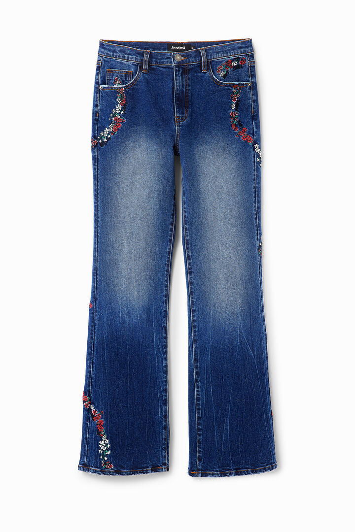 Jean flare fleurs | Desigual
