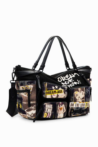 Large canvas newspaper bag | Desigual