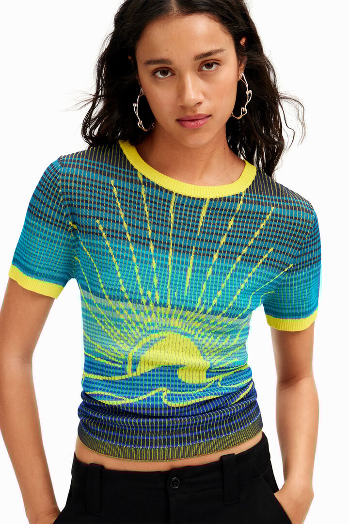 T-Shirt Strick Wellen | Desigual