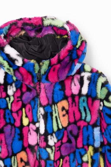 Chaqueta efecto pelo multicolor | Desigual