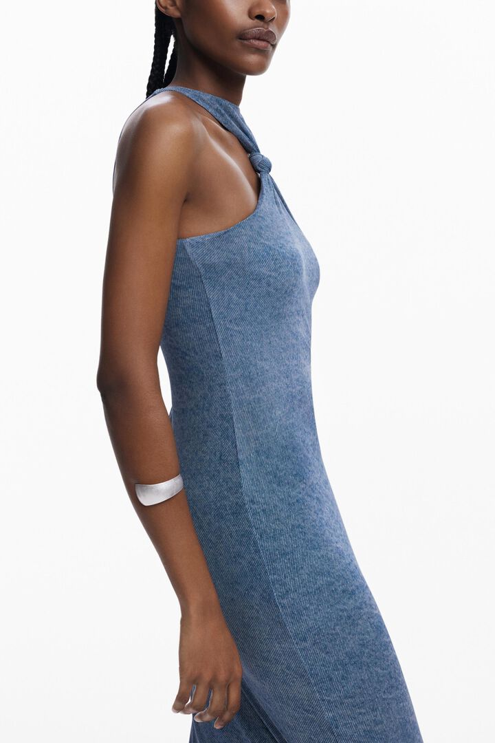 Knot fitted midi dress