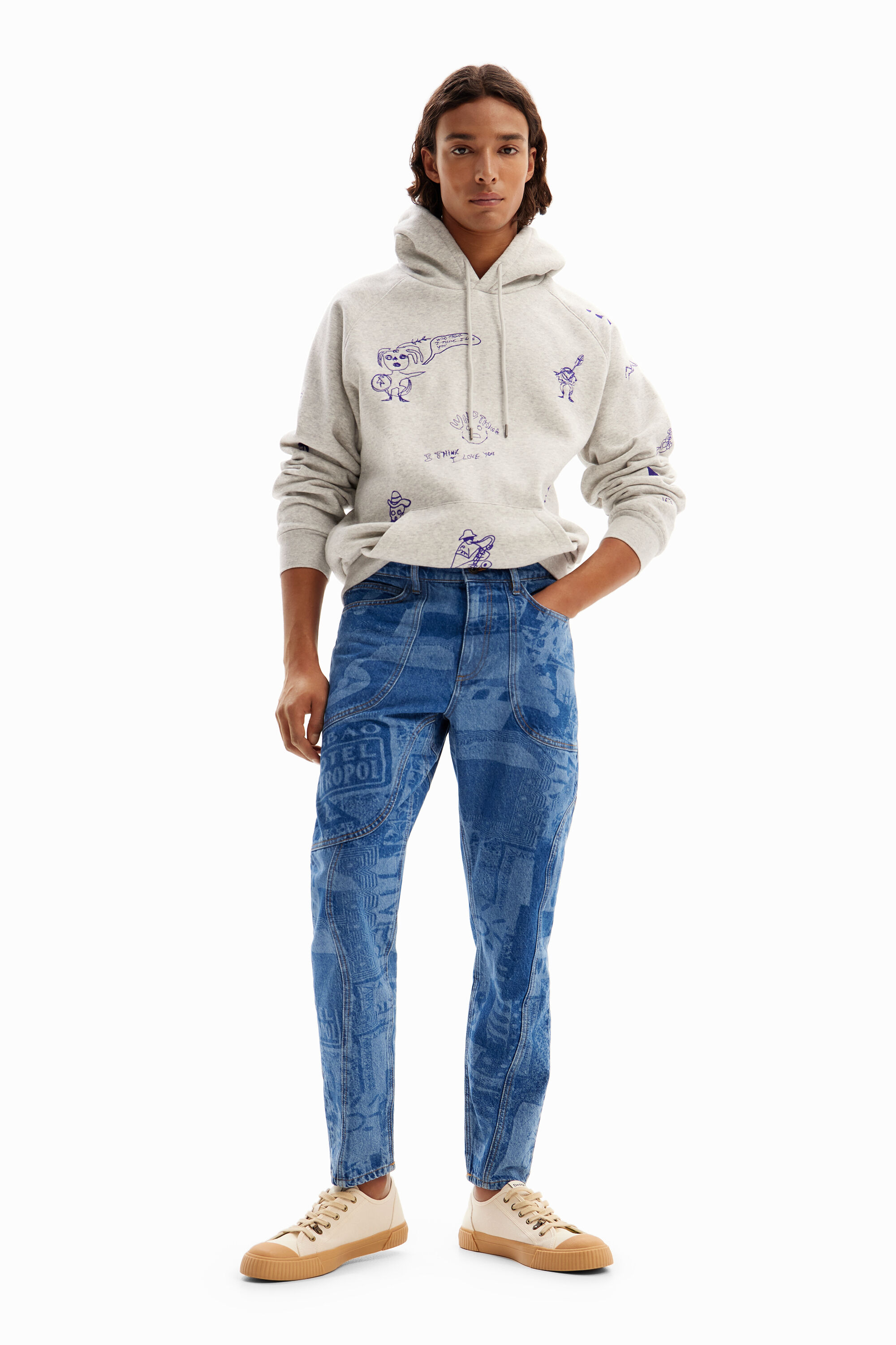 Jean coupe carrot homme top