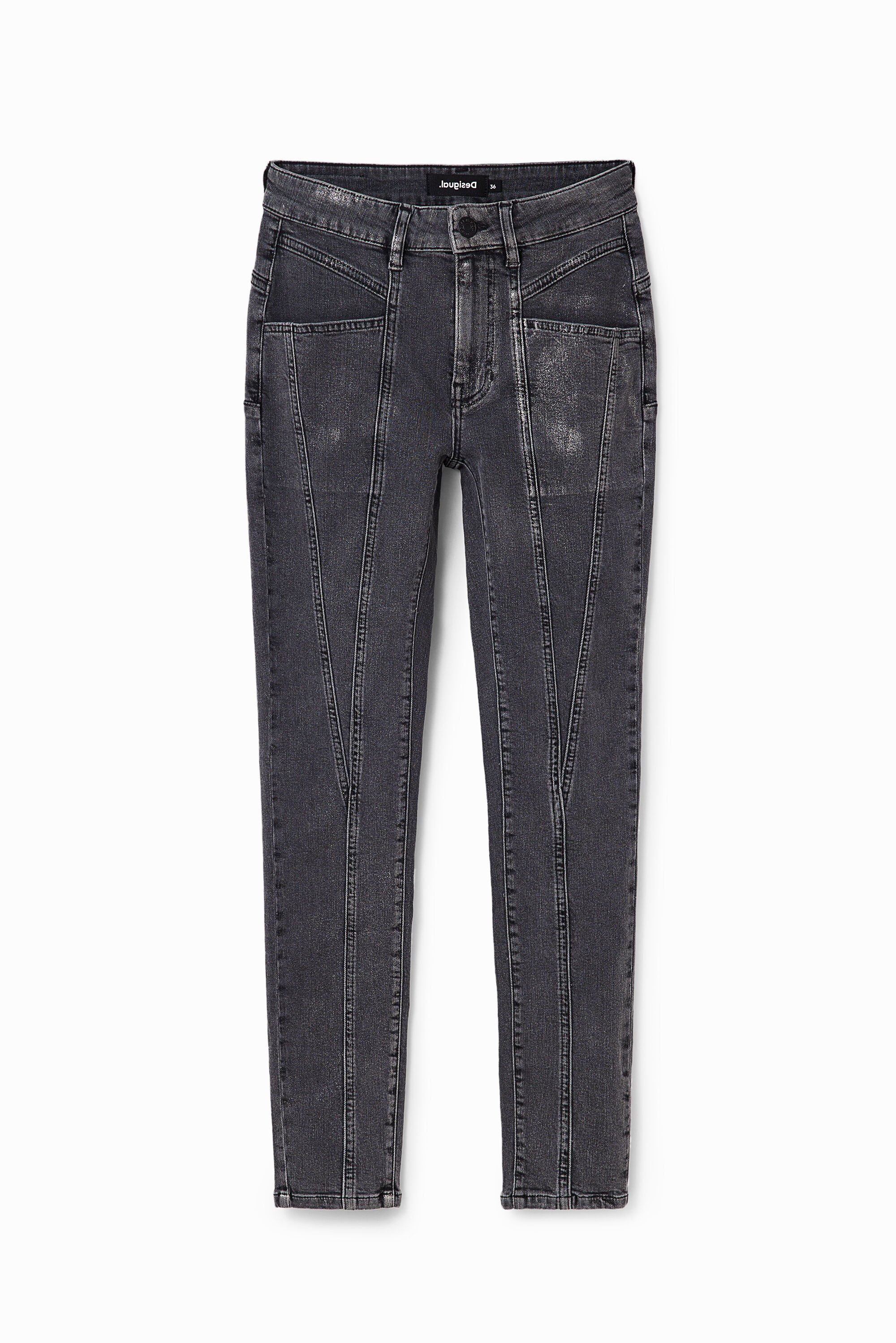 Skinny Jeans Push-up Metall-Finish