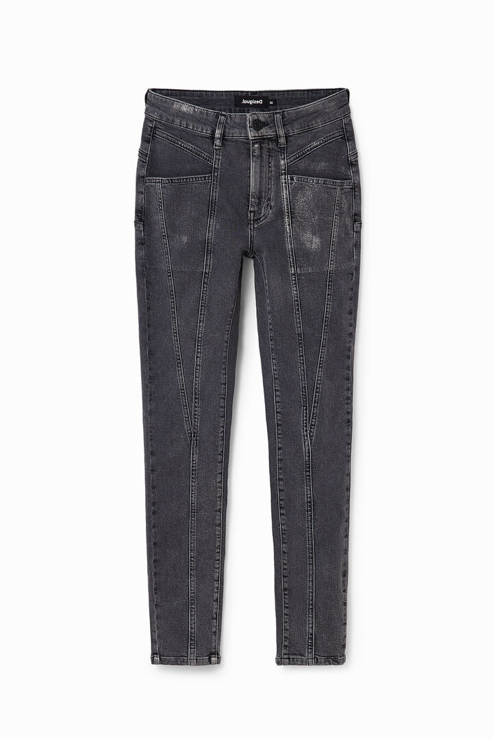 Metallic push-up skinny jeans | Desigual