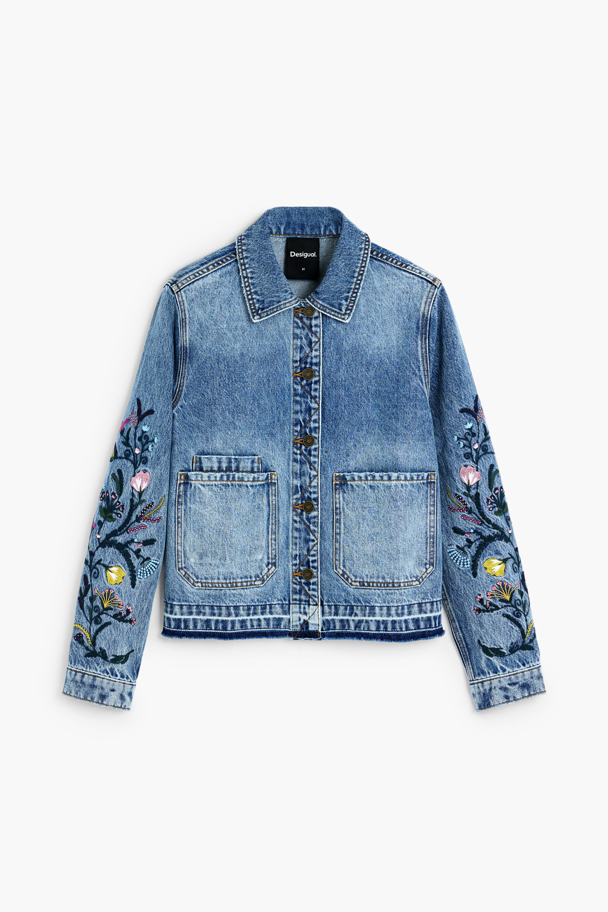 100％コットンのデニムジャケット 青 女性用 I Desigual.com