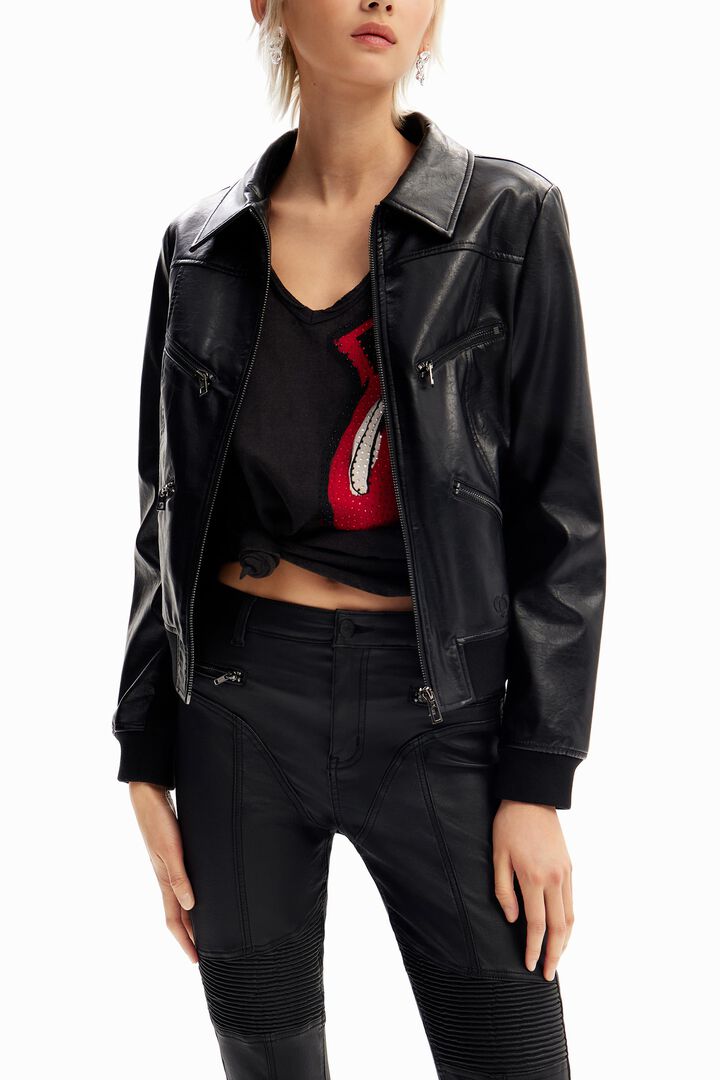 Pantal&oacute;n Slim efecto piel | Desigual