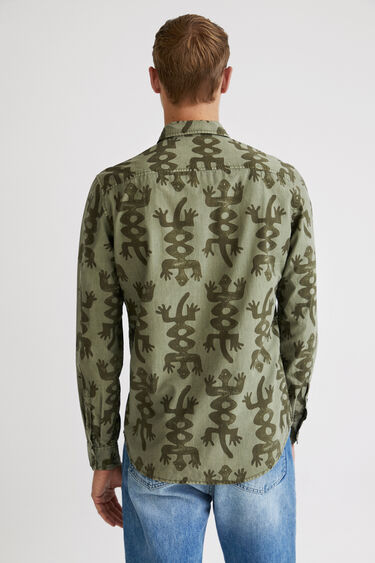 Long-sleeve lizard shirt | Desigual