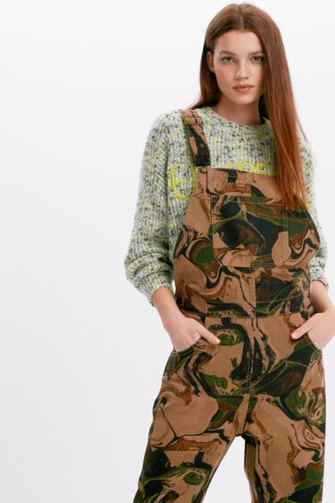 Psychedelic camouflage dungarees | Desigual