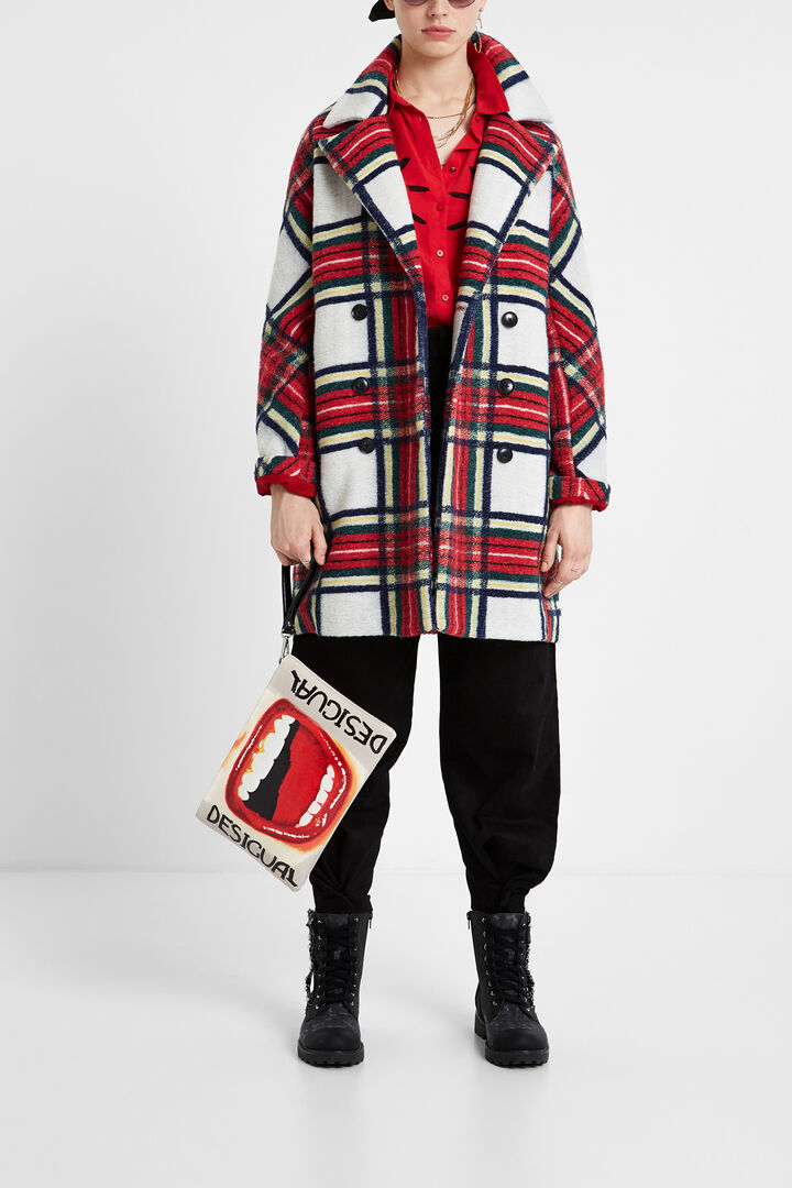 Cloth tartan coat | Desigual