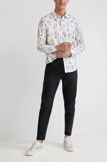 Long-sleeve embroidered shirt | Desigual