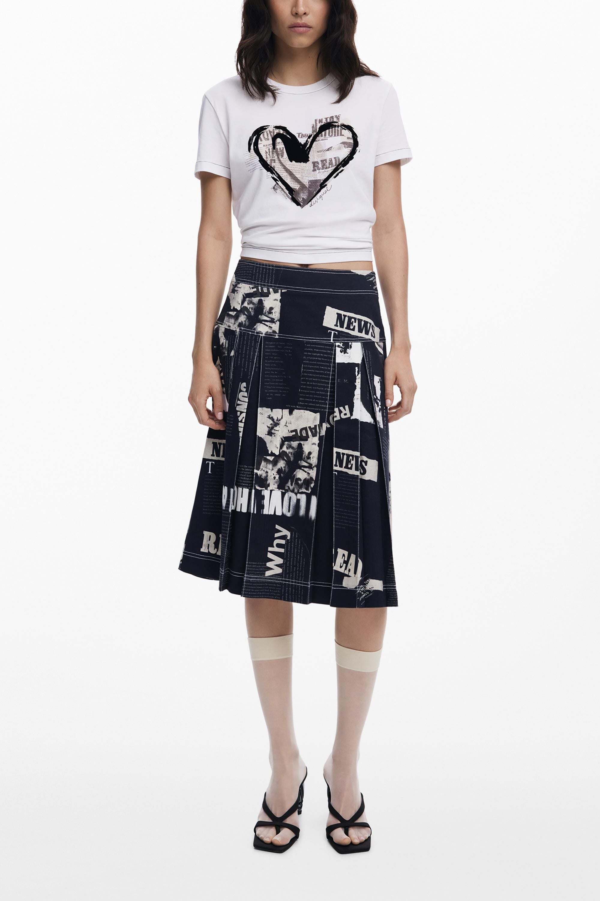 新聞ハートTシャツ 女性用 I Desigual.com