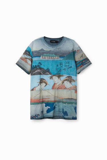 Japanese print short-sleeve T-shirt | Desigual