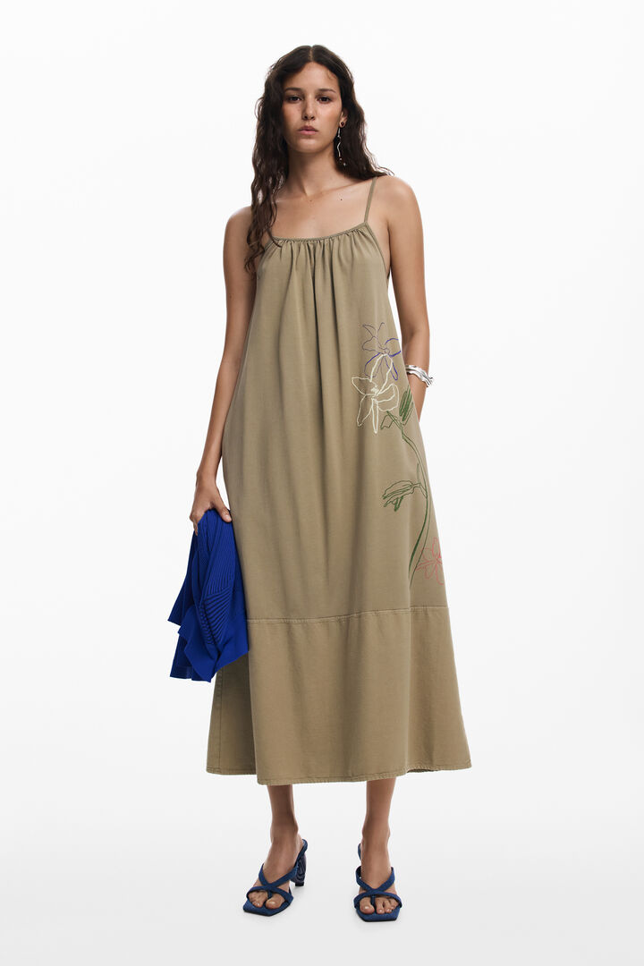 Vestido escote recto