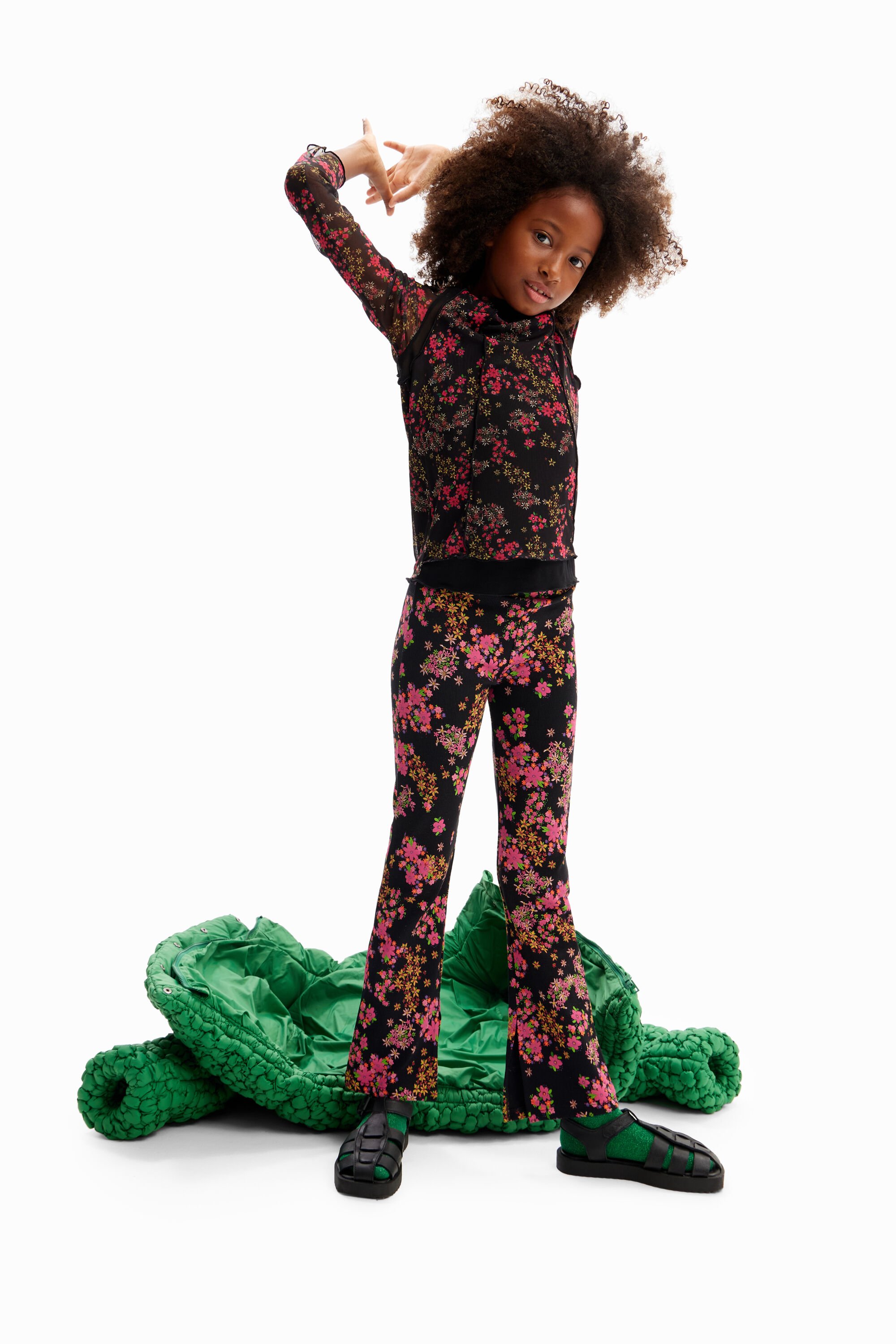 Girls cheap floral leggings