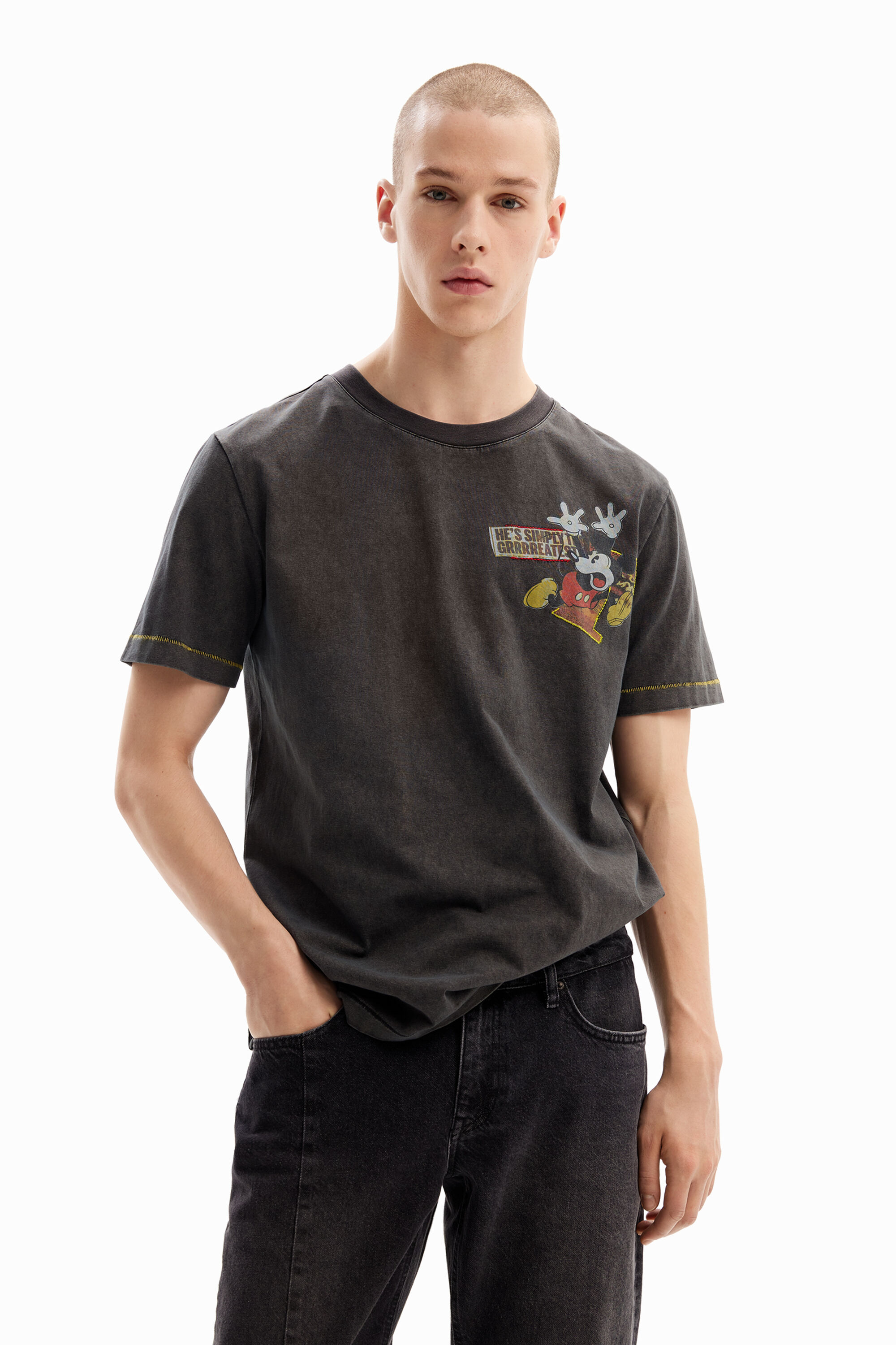 Camiseta desigual mickey top