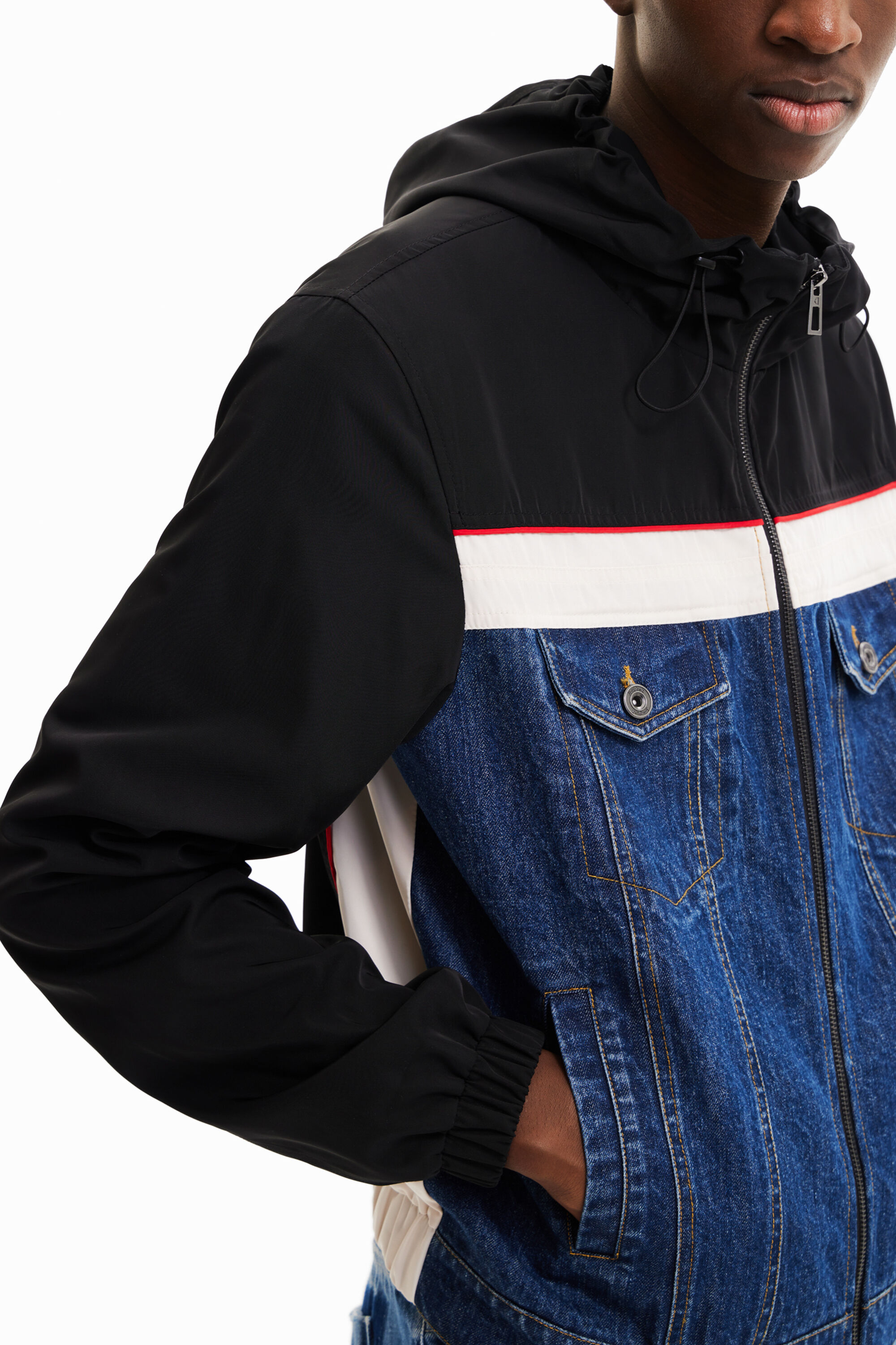 Desigual Uomo Abbigliamento Cappotti e giubbotti Giacche Giacche di jeans Giubbotto denim stampato 