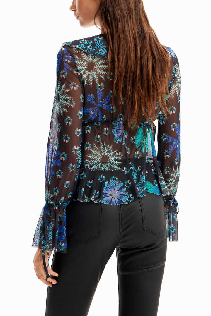 Ruffled tulle blouse | Desigual