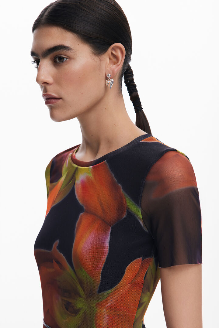 Vestido de tule flor | Desigual