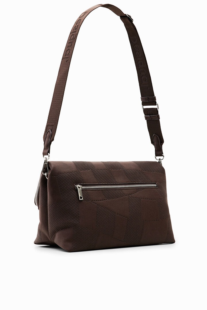 Large textured crossbody bag | Desigual