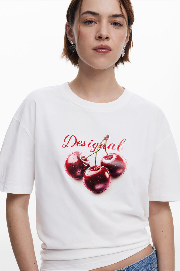 T-shirt logo cerises | Desigual
