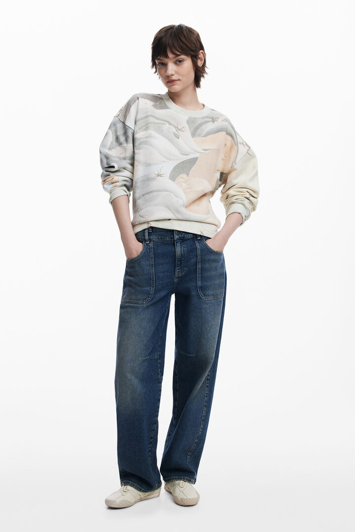 Arty print sweatshirt | Desigual