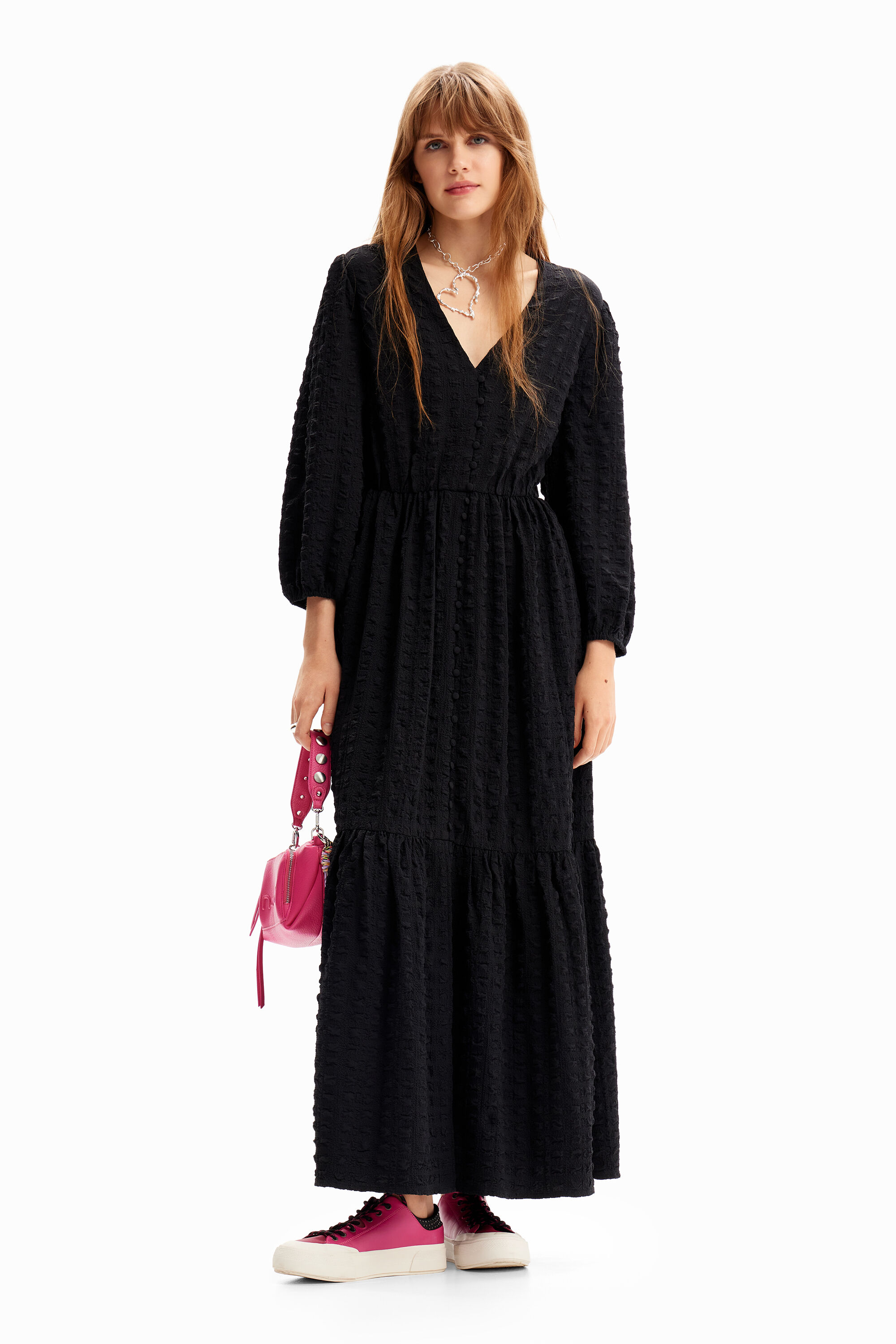 Desigual Textured long dress