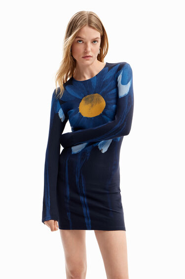 Vestit mini canalé margarida | Desigual