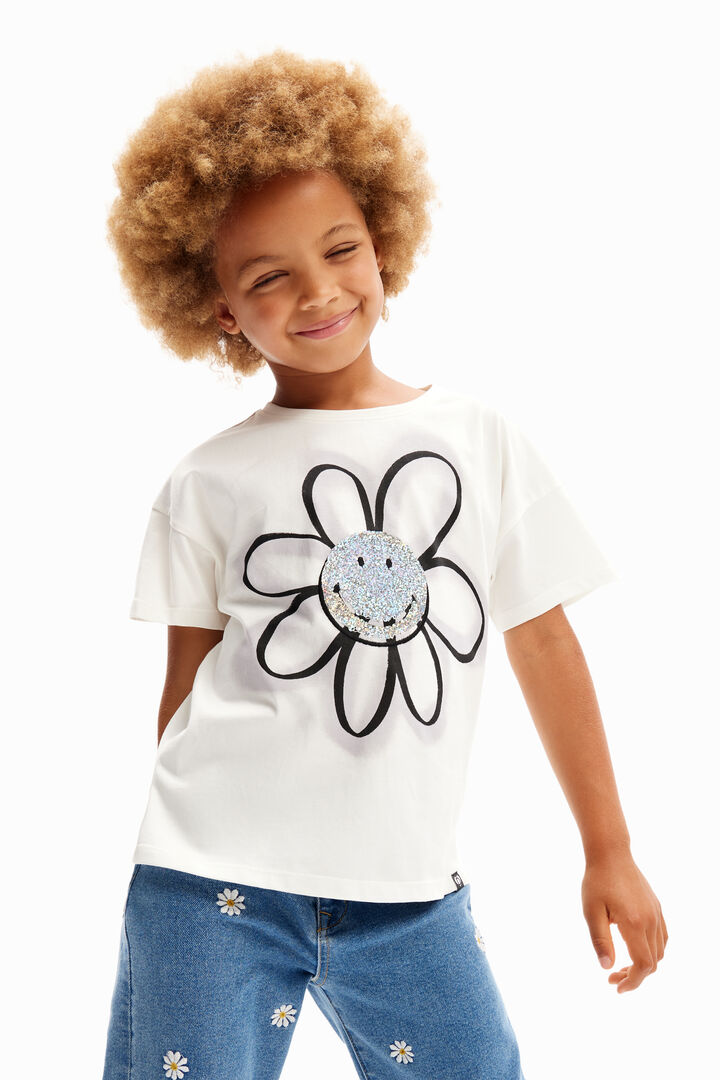 T-shirt Smiley Originals ® lantejoulas