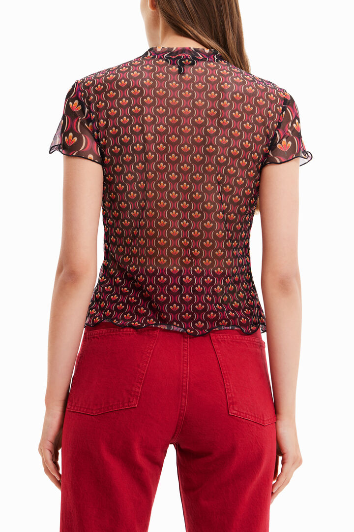 Samarreta tul estampat gràfic retro | Desigual