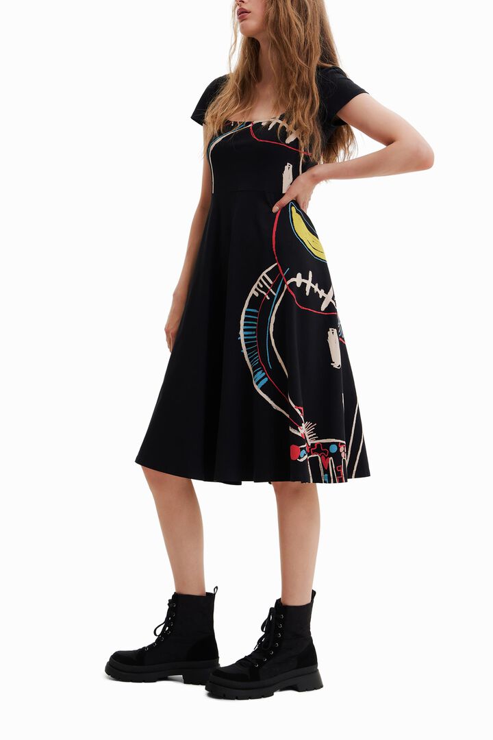 Wijd uitlopende midi-jurk | Desigual