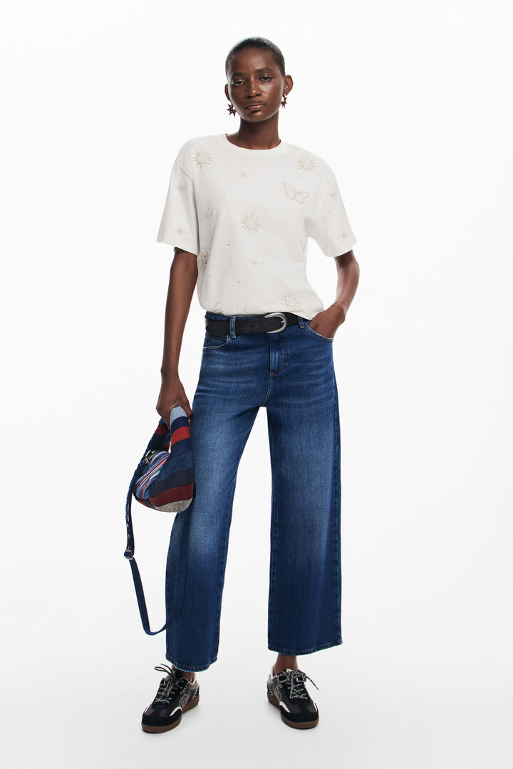 Striped denim bag | Desigual