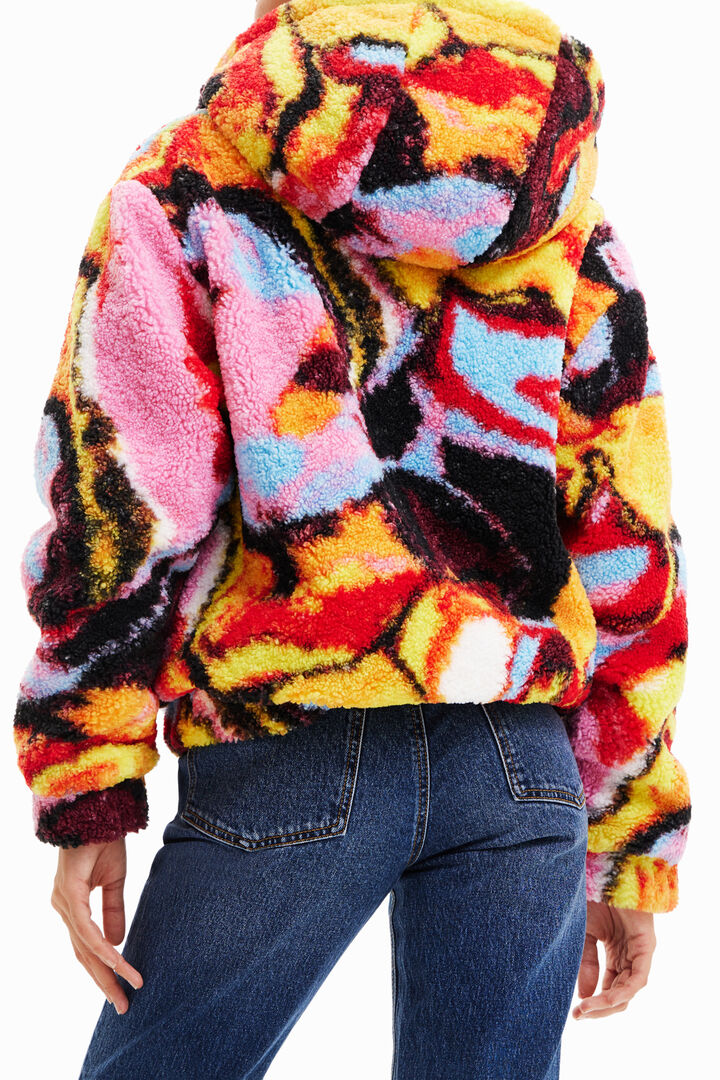 Digital print fleece jacket | Desigual