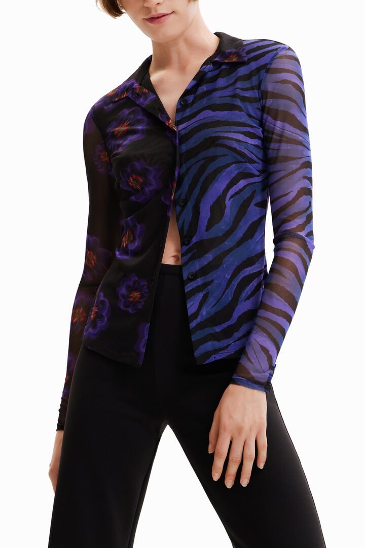 Camisa tul cebra flores | Desigual