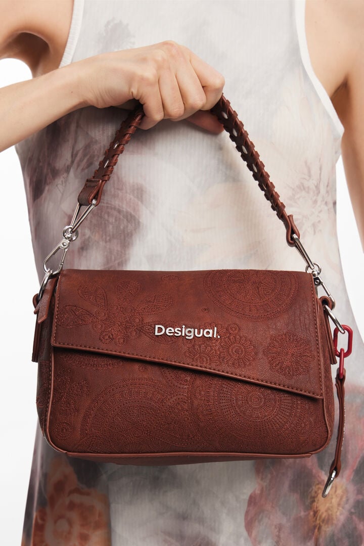 M bag with embroidered flowers | Desigual