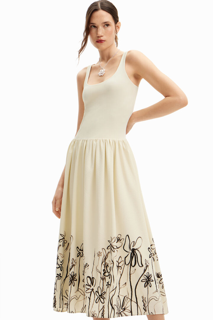 Floral flared midi dress | Desigual