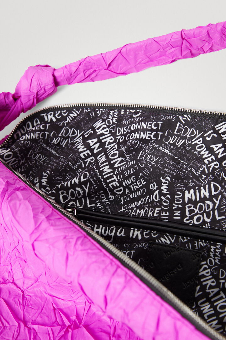 Wrinkled paper effect shoulder bag | Desigual