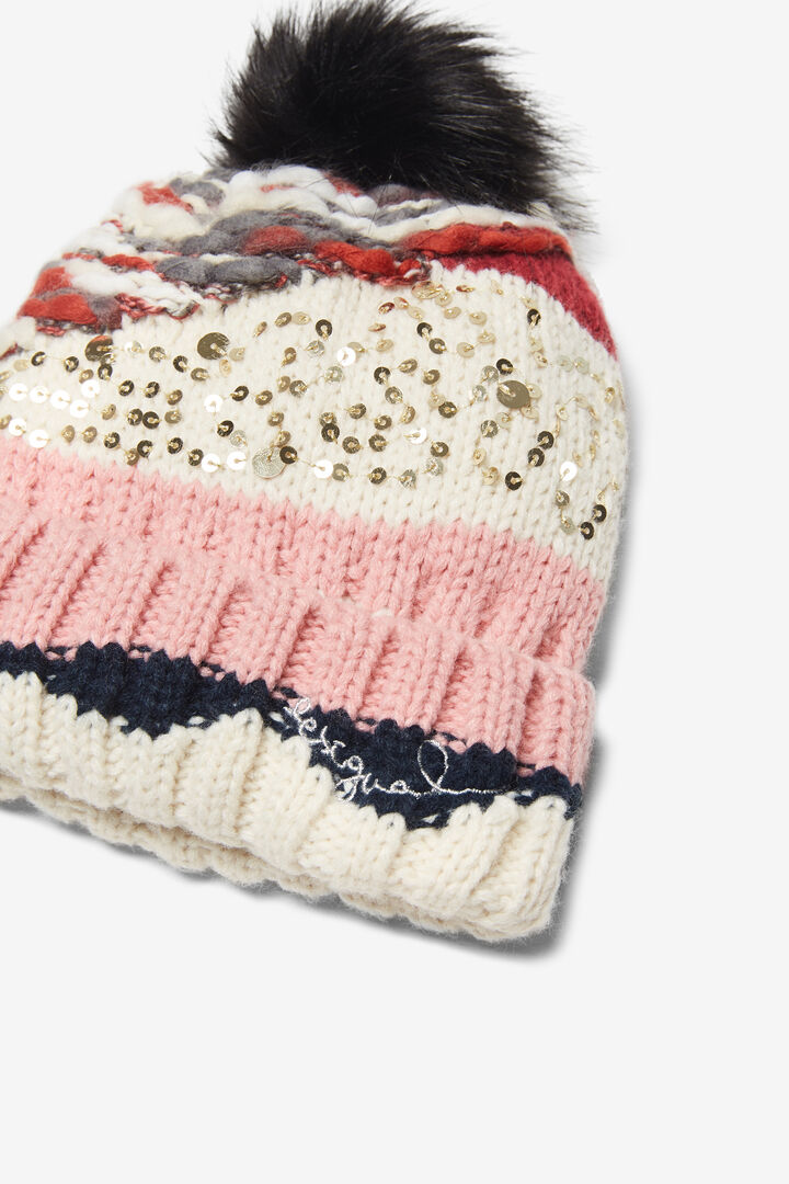 Knitted hat pom pom | Desigual