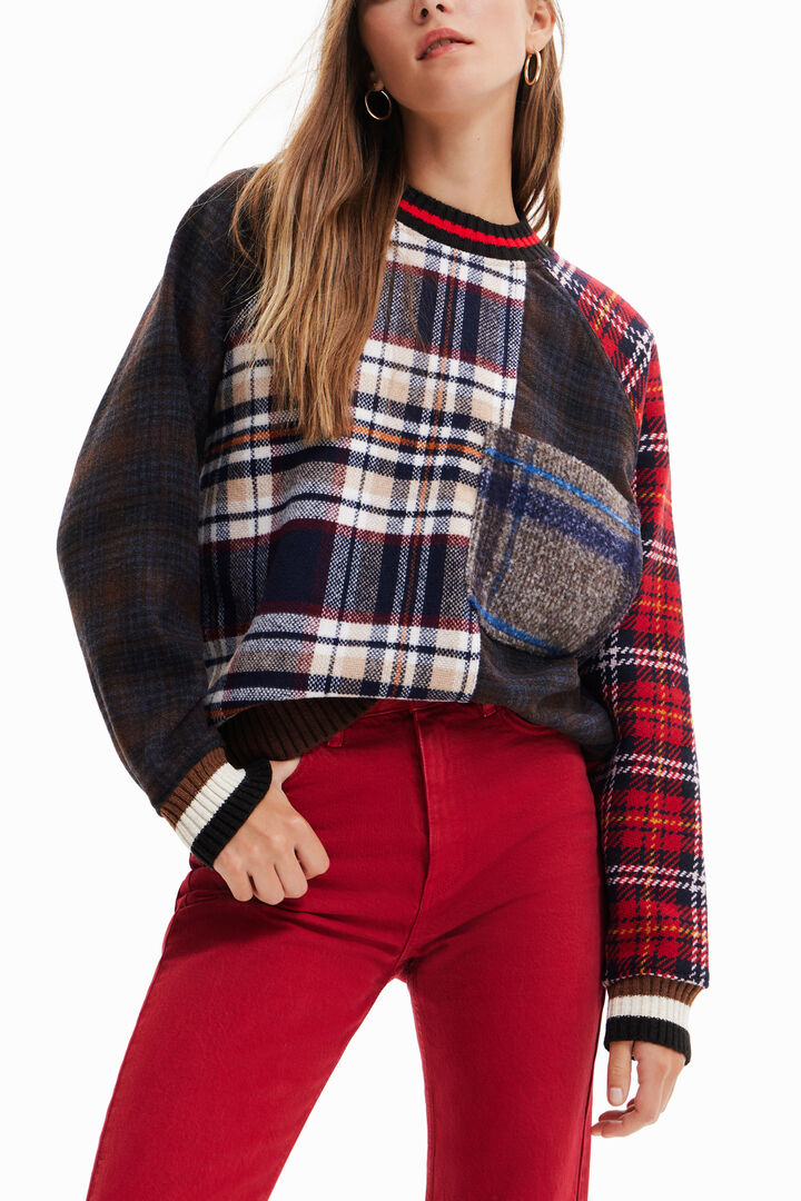 Tartan wool sweatshirt | Desigual