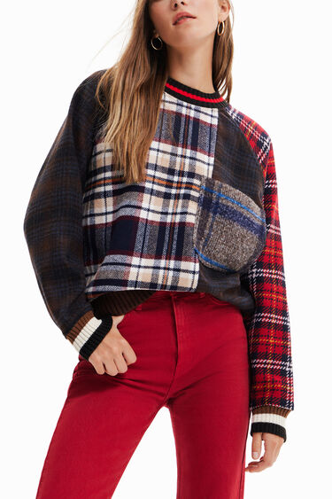 Sweater Wolle Tartan | Desigual