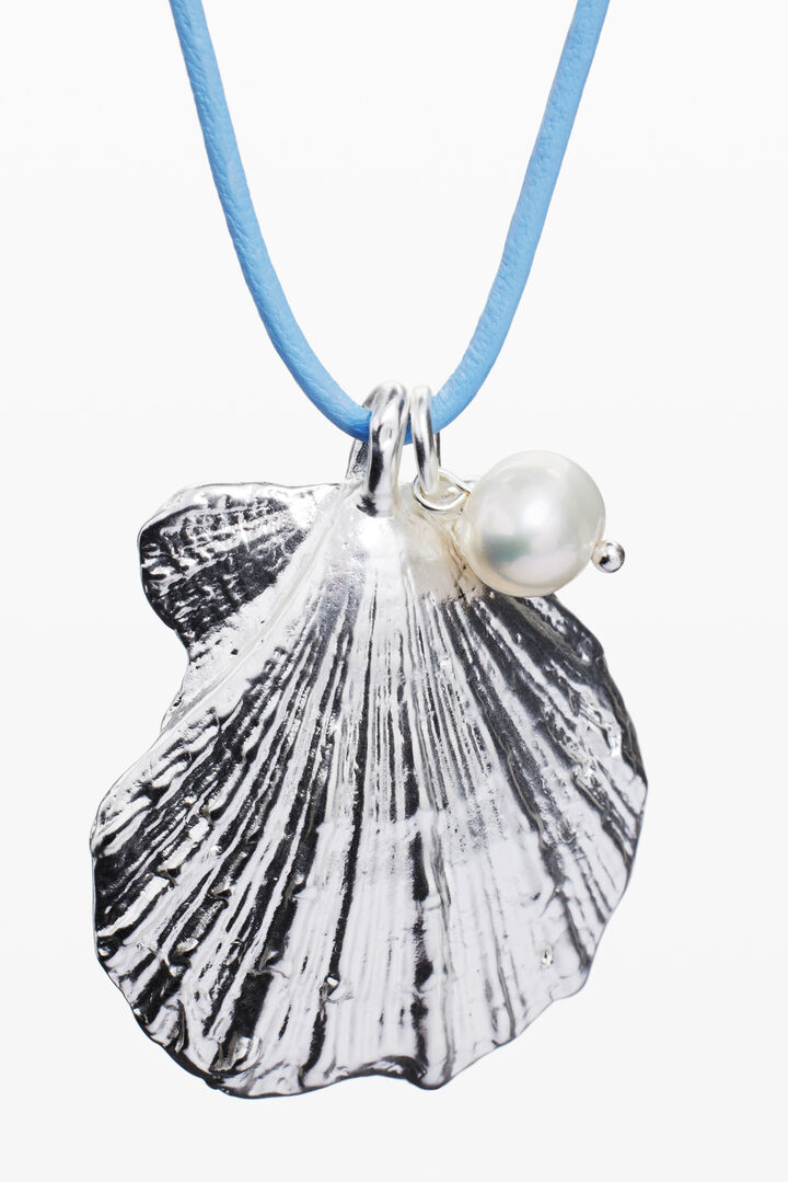 Silver-plated shell pendant cord Zalio | Desigual