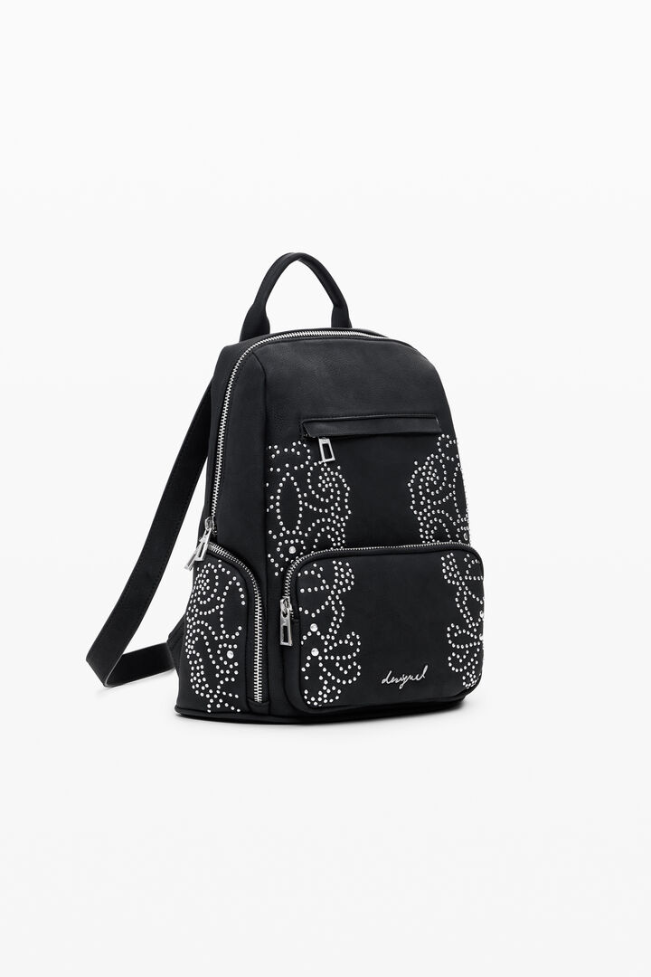 Mochila bolsillos tachuelas pequeña | Desigual