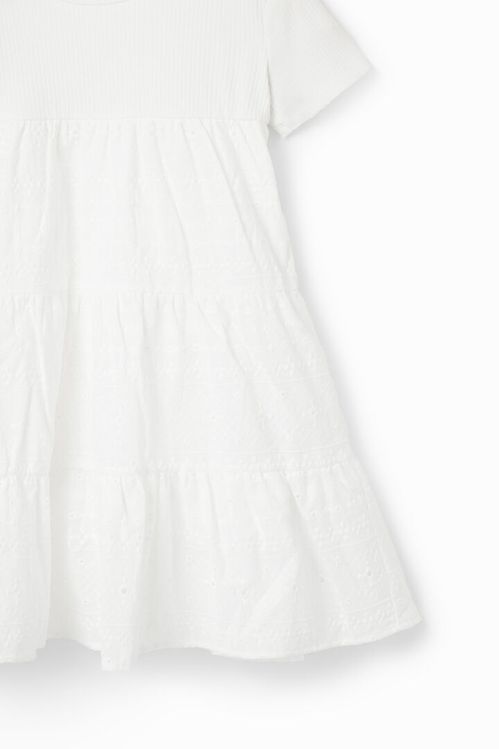 Swiss embroidery combination dress | Desigual