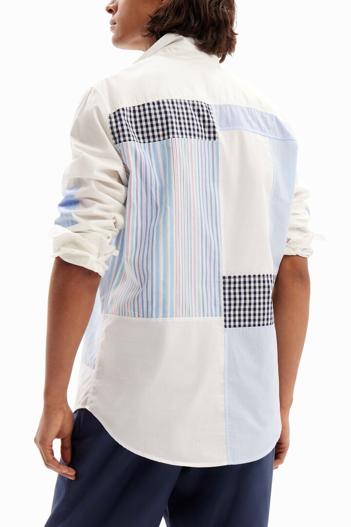 Striped patch shirt. | Desigual