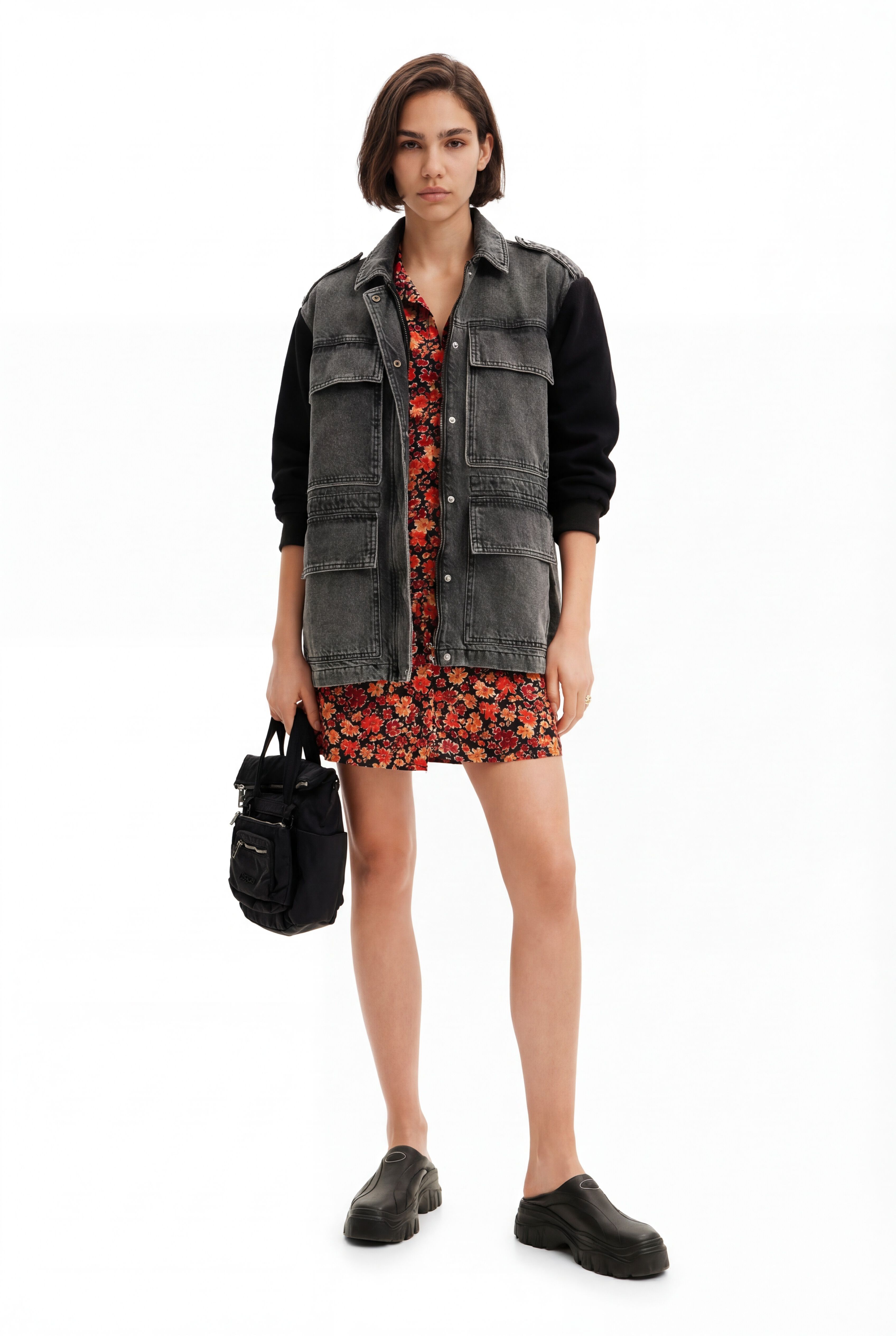 Chaqueta híbrida 2 en 1 - BLACK - L