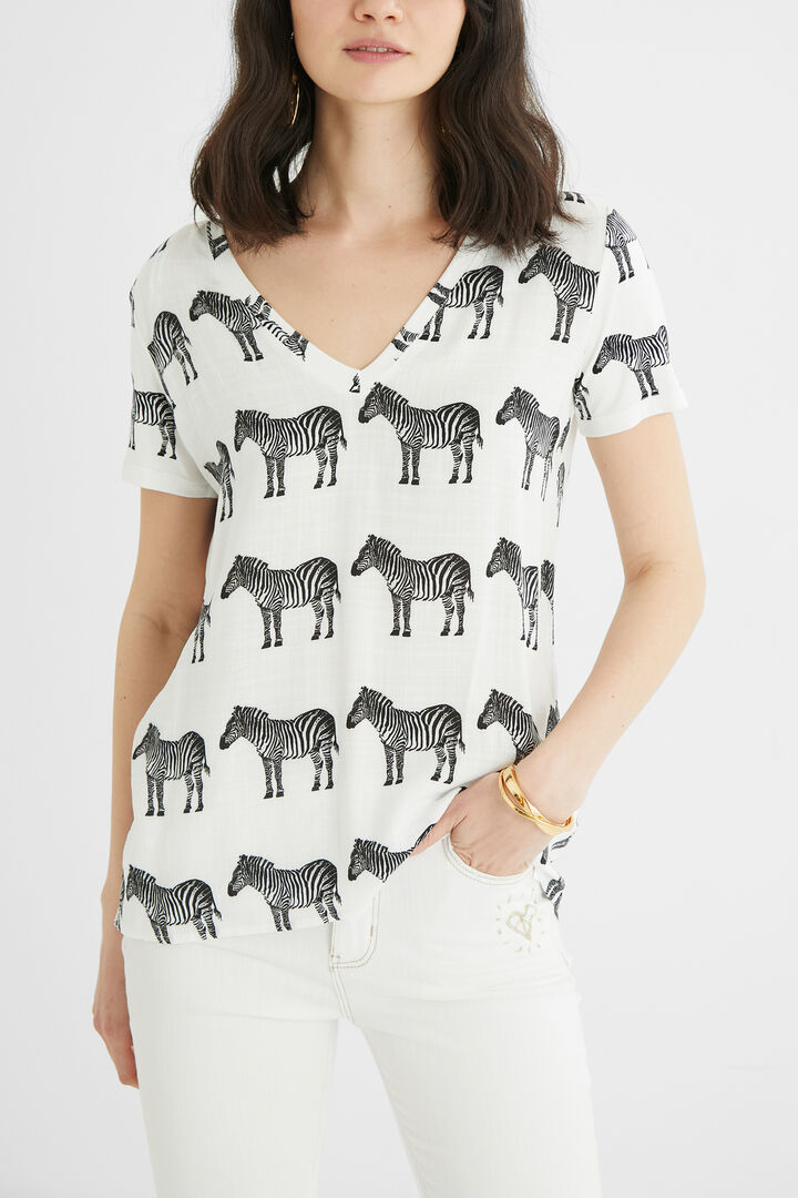 Kurzärmliges T-Shirt Zebras | Desigual