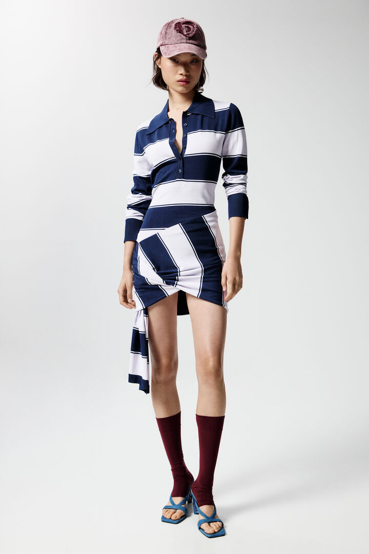 Robe polo à rayures