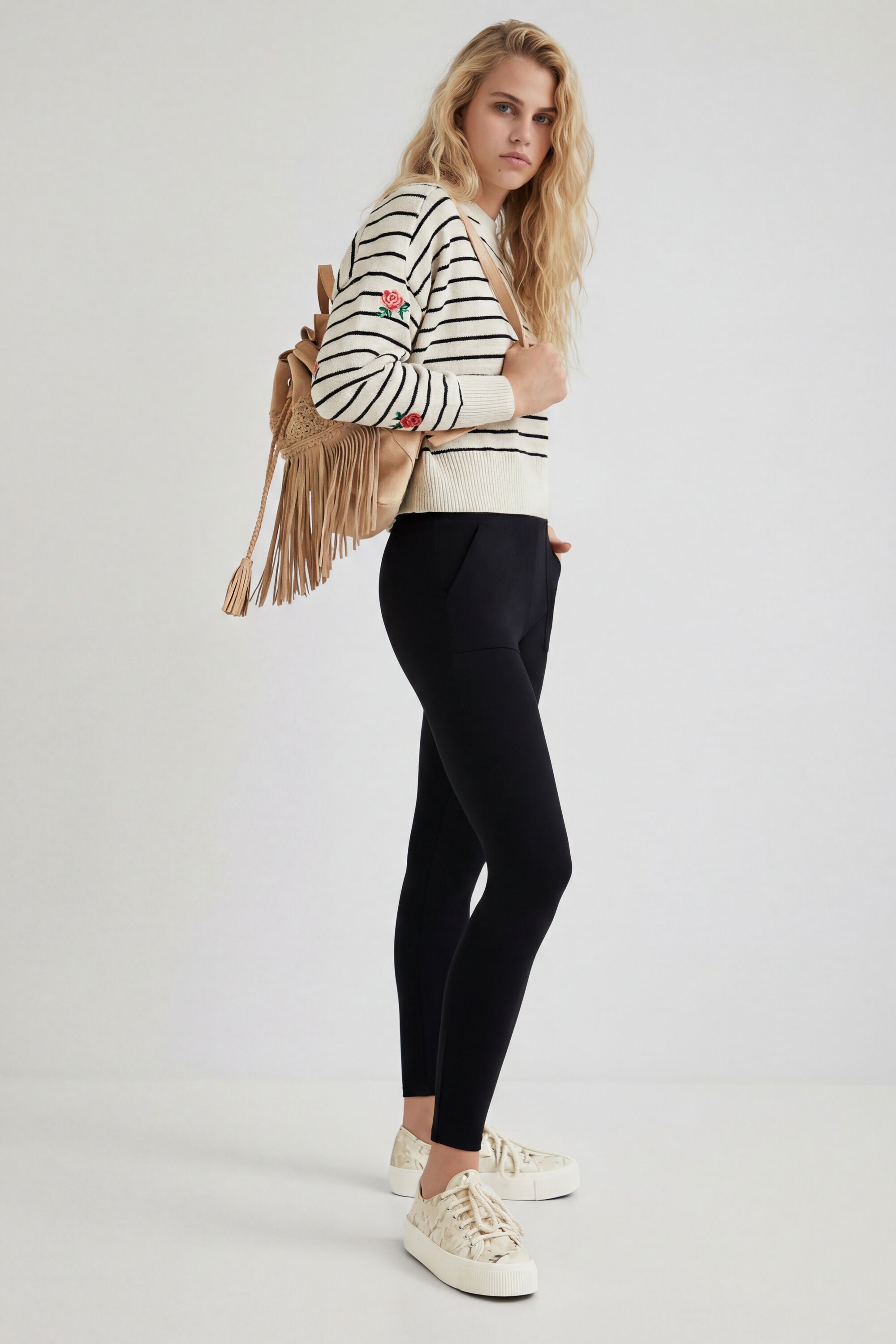 Desigual, Cargo-Leggings, Schwarz, XS