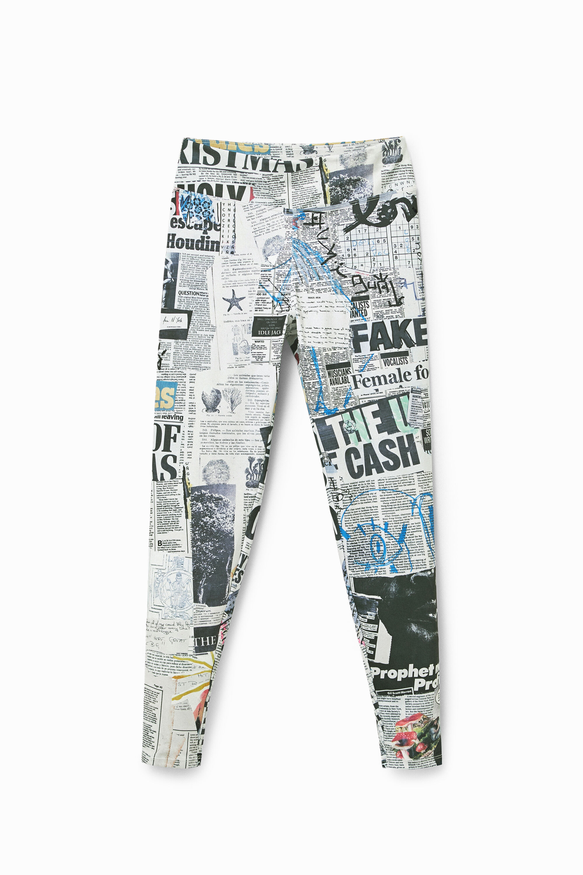 Newspaper leggings | Desigual.com